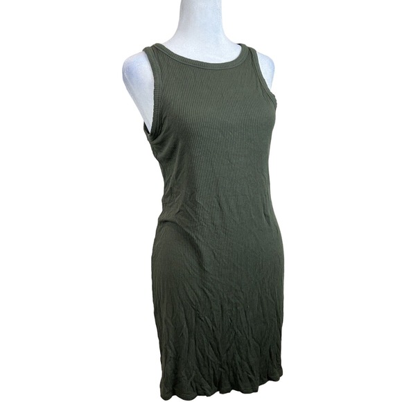 Mossimo Dress Women Extra Small Sleeveless Green Tank‎ Dress Ribbed - Picture 3 of 13